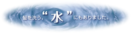 髪を洗う、水にありました。